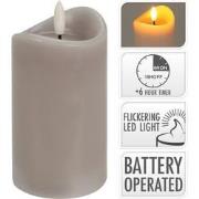 Led Candle 70X125 mm Grey