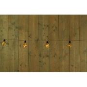 Solar 10 partylights 4.5m/1.5m aanloopsnoer zwart / solarpaneel met st...