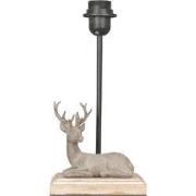 Clayre & Eef Lampenvoet   16x13x35 cm  Bruin Hout Kunststof Rond Hert ...
