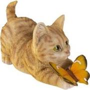 Clayre & Eef Beeld Kat 19x8x10 cm Bruin Beige Polyresin Woonaccessoire...