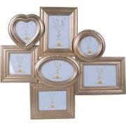 Clayre & Eef Fotolijst  10x15 cm Goudkleurig MDF Fotokader