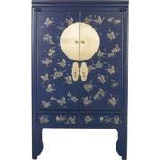 Fine Asianliving Chinese Bruidskast Midnight Blauw Handbeschilderd -