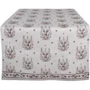 Clayre & Eef Tafelloper 50x140 cm Beige Katoen Hert Tafelkleed