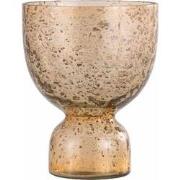 PTMD Windlicht Laurynn - 16x16x20 cm - Glas - Bruin