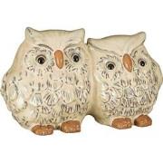 Mica Decorations Decoratief Object Uil - 33x16x19.5 cm - Keramiek - Cr...
