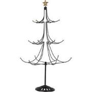 Clayre & Eef Kerstdecoratie Beeld Kerstboom Ø 41x71 cm Zwart Metaal