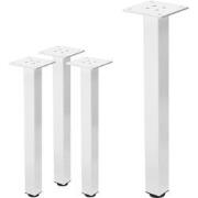Set van 4 tafelpoten I-Design 42 cm wit glanzend gemaakt van gepoederc...