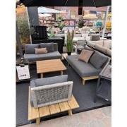 Lunar loungeset acacia white wash/rope dark grey/mystic grey