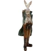 Clayre & Eef Beeld Konijn 37 cm Wit Goudkleurig Polyresin Paasdecorati...