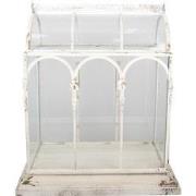 Clayre & Eef Decoratie Kweekkastje 56x32x65 cm Beige Metaal Glas Kweek...