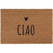 Clayre & Eef Deurmat 60x40 cm Bruin Kokosvezel PVC CIAO
