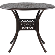 Beliani ANCONA - Ronde tafel-Bruin-Aluminium