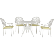 Beliani ANCONA - Tuintafelset-Wit-Aluminium