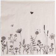 Clayre & Eef Servetten Papier Set van 20  33x33 cm (20) Beige Papier B...