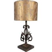 Clayre & Eef Tafellamp Ø 36x71 cm Bruin IJzer Bureaulamp