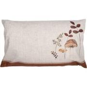 Clayre & Eef Kussenhoes 30x50 cm Beige Polyester Paddenstoelen Sierkus...