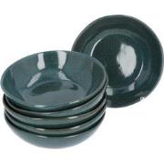 6 stuks Soepkommen Jade Groen - diep bord Reactive Glazing Aardewerk