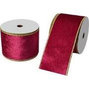 Clayre & Eef Decoratie Lint 63 mm x 5 m Roze Synthetisch