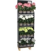 Mica Decorations Kunstplant Hydrangea - 60x40x145 cm - Polyester - Wit