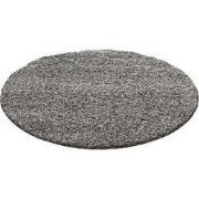 Tapijtenloods Basic Rond Shaggy vloerkleed Taupe Hoogpolig- 160 CM RON...