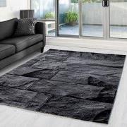Tapijtenloods Parma Design Vloerkleed Zwart / Grijs Laagpolig- 160x230...