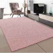Loca Shaggy Vloerkleed – Modern Uni Effen – Roze Hoogpolig & Zacht- 16...