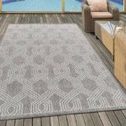 Aruba - Buitenkleed - Weerbestendig Vloerkleed - In & Outdoor - Grijs-...