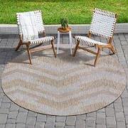Solid Uni Buitenkleed - Weerbestendig - Rond Effen Vloerkleed - Tuin B...