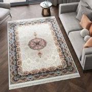 Isfahan Oosters Vloerkleed - Laagpolig - Klassiek Vintage Tapijt - Cre...