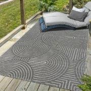Berlin Outdoor - Japandi - Grijs - Buitenkleed Tuin - Weerbestendig  -...