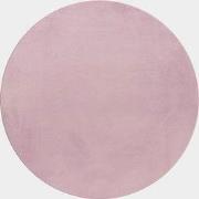 Pouffy Fluffy  - Hoogpolig  Rond Vloerkleed - Uni Kleur - Roze - Woonk...