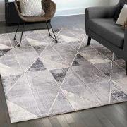 Harmony Mystic - Modern Abstract Vloerkleed - Laagpolig - Lichtgrijs- ...