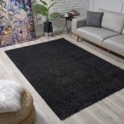 Tapijtenloods Loca Shaggy Vloerkleed Zwart Hoogpolig- 300x300 CM Vierk...