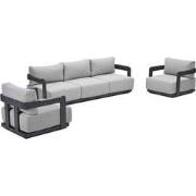 Garden Impressions Imperia loungeset 3-delig - donker grijs