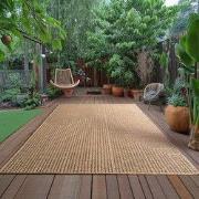 Timber Style Buitenkleed – Indoor & Outdoor, Jute-Look Vloerkleed, Wee...