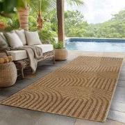 Timber Buitenkleed – Japandi, Indoor & Outdoor, Jute-Look Vloerkleed, ...