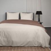 Superieur Dekbedovertrek Twin Face – Creme / Taupe - 100% Katoen - 260...
