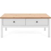 Salontafel 2 laden L100 cm - Wit decor - BERGEN