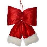 Clayre & Eef Kersthanger Strik 22x26 cm Rood Synthetisch