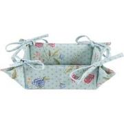 Clayre & Eef Broodmand  35x35x8 cm Blauw Groen Katoen Bloemen Cadeau k...