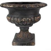Clayre & Eef Bloempot  Ø 52x47 cm Zwart Keramisch materiaal Bloempot B...
