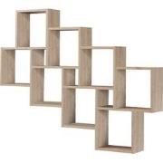 Wandplank met 11 zwevende compartimenten - Laurio