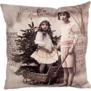 Clayre & Eef Kussenhoes 45x45 cm Beige Polyester Kinderen Sierkussenho...