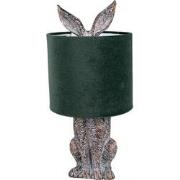 Clayre & Eef Tafellamp Konijn Ø 20x43 cm Bruin Groen Kunststof Bureaul...