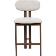 Barkruk Walnoot - Beige - Zithoogte 66cm - Noor - Set van 2