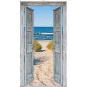 Tuindoek deur strand 170x90cm bruin