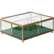 Beliani SAINTES - Juwelenkist-Goud-Glas, Messing