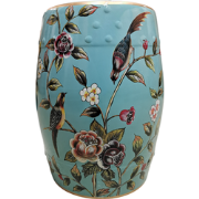 Fine Asianliving Keramische Kruk Blauw Pioenen Handgemaakt - Xyla