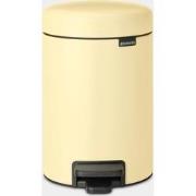NewIcon Pedaalemmer, 3 liter, kunststof binnenemmer - Mellow Yellow