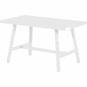 Beliani FRATTE - Tuintafel-Wit-Aluminium